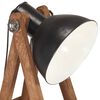 vidaXL Lampadaire Noir E27 Bois de manguier massif