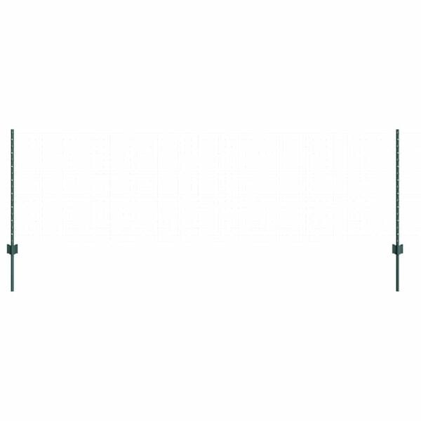 vidaXL Poteaux de clôture 5 pcs Vert 80 cm Acier