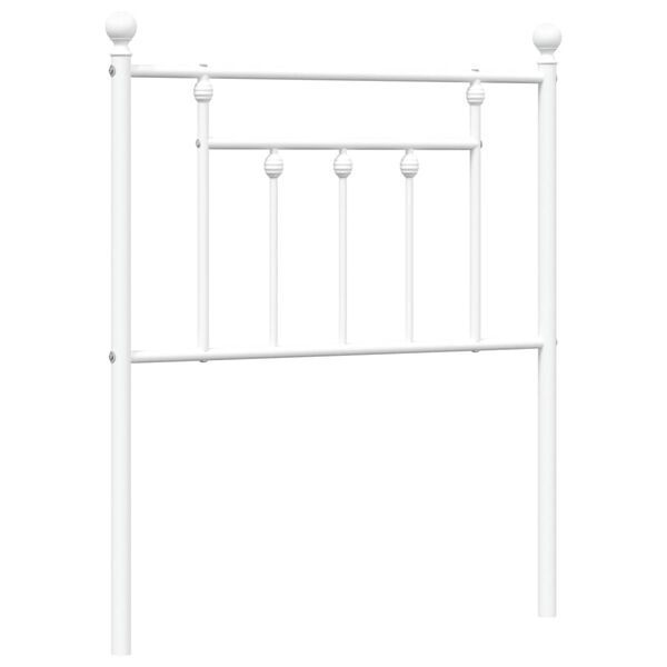vidaXL Tête de lit métal blanc 75 cm