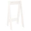 vidaXL Tabourets lot de 2 blanc 40x40x75 cm bois massif de pin