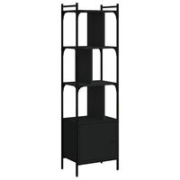 vidaXL Bibliothèque avec porte noir 44,5x30x154,5 cm bois d'ingénierie