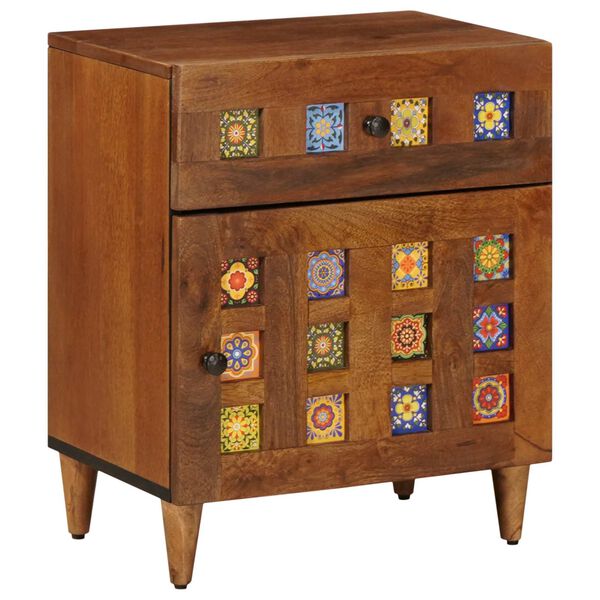 vidaXL Cabinet de chevet Marron 50 x 33 x 60 cm Bois de mangue massif