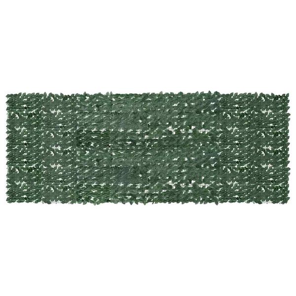 vidaXL Écran de balcon avec feuilles vert foncé 400x150 cm