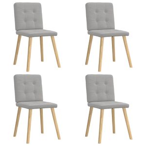 vidaXL Chaises &agrave; manger lot de 4 gris nuage tissu