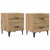 vidaXL Armoire de lit 2 pc Ch&ecirc;ne artisanal 40 x 35 x 47,5 cm