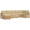 vidaXL Ensemble de canap&eacute;s d'ext&eacute;rieur 6 pcs Blanc et Beige