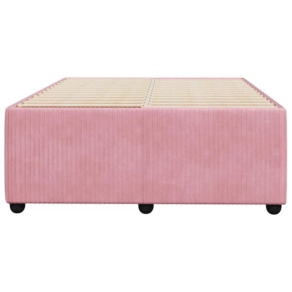 vidaXL Cadre de lit sans matelas rose 120x190 cm velours