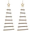 vidaXL Sapins de No&euml;l suspendus avec &eacute;toiles sup&eacute;rieures 2 pcs 42x90cm
