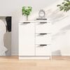 vidaXL Buffet Blanc brillant 60x30x70 cm Bois d'ing&eacute;nierie