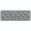 vidaXL Coussin de t&ecirc;te de lit gris clair 140 cm tissu
