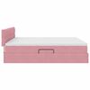 vidaXL Lit de Rangement avec matelas avec stockage Rose 100 x 200 cm