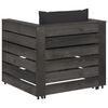 vidaXL Salon de jardin 2 pcs avec coussins Bois impr&eacute;gn&eacute; de gris