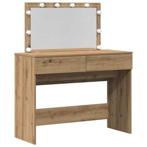 vidaXL Table de Toilette avec tiroir Ch&ecirc;ne artisanal 100 x 40 x 120 cm
