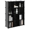 vidaXL Cubes de rangement 12 pcs Noir PP