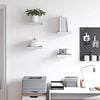 vidaXL &Eacute;tag&egrave;res murales 4 pcs Ch&ecirc;ne et blanc 23x23,5x3,8 cm MDF