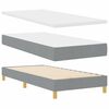 vidaXL Lit &agrave; ressorts avec matelas Gris clair 200 x 90 cm tissu