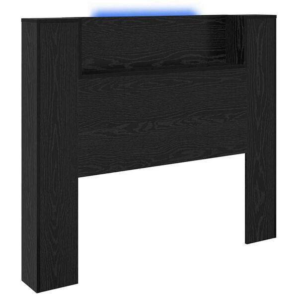 vidaXL Tête de lit Chêne noir 120 x 15 x 103,5 cm Bois d'ingénierie