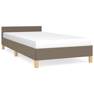 vidaXL Cadre de lit avec t&ecirc;te de lit sans matelas taupe 80x200cm tissu