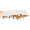 vidaXL Salon de jardin 6 pcs avec coussins Bois d'acacia solide