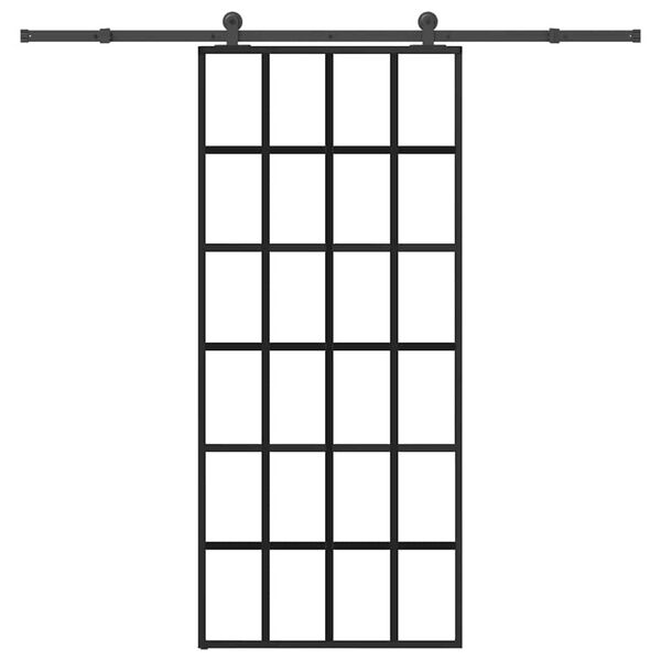 vidaXL Porte coulissante avec kit de quincaillerie 90x205 cm Verre ESG