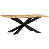 vidaXL Table &agrave; d&icirc;ner 180x90x76 cm Bois de manguier brut solide
