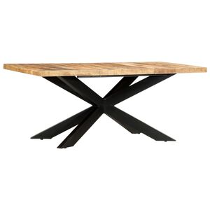 vidaXL Table &agrave; d&icirc;ner 180x90x76 cm Bois de manguier brut solide