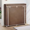 vidaXL Armoire &agrave; chaussures avec housse 115 x 28 x 110 cm Tissu Marron
