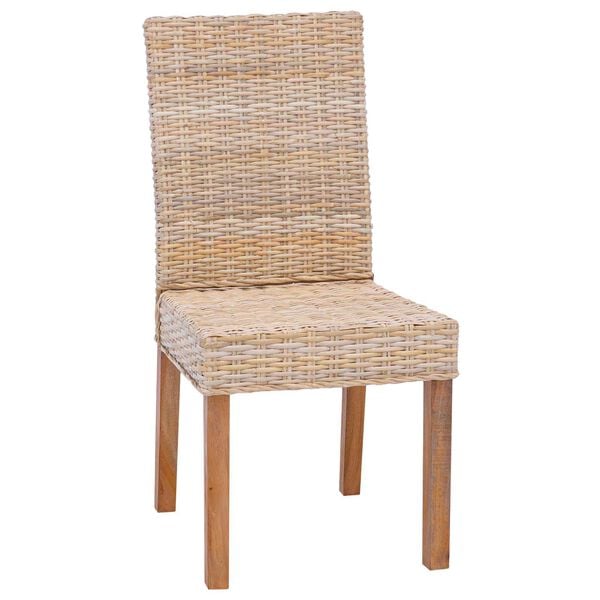 vidaXL Chaise de salle à manger 2 pcs Naturel 45 x 54 x 93 cm
