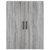 vidaXL Buffet haut Sonoma gris 69,5x34x180 cm Bois d'ing&eacute;nierie