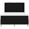 vidaXL Lit &agrave; ressorts avec matelas Noir 140 x 190 cm tissu