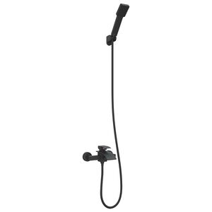 vidaXL Ensemble de Douche Noir G 1/2 pouces