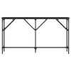 vidaXL Table console noir 140x23x75 cm bois d'ingénierie