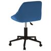 vidaXL Chaise pivotante de bureau Bleu Velours