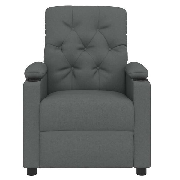 vidaXL Fauteuil inclinable Gris fonc&eacute; Tissu