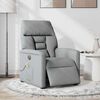 vidaXL Fauteuil de massage inclinable &eacute;lectrique gris clair tissu