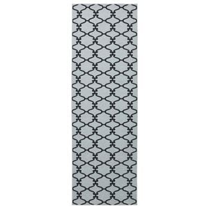 vidaXL Coureur de Tapis ORIZ 1150 gsm Motif en maille noire