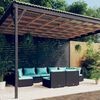 vidaXL Salon de jardin 9 pcs avec coussins Noir R&eacute;sine tress&eacute;e