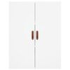 vidaXL Buffet haut Blanc 69,5x34x180 cm Bois d'ing&eacute;nierie