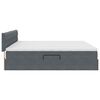 vidaXL Lit de Rangement avec matelas Gris fonc&eacute; 200 x 200 cm Velours