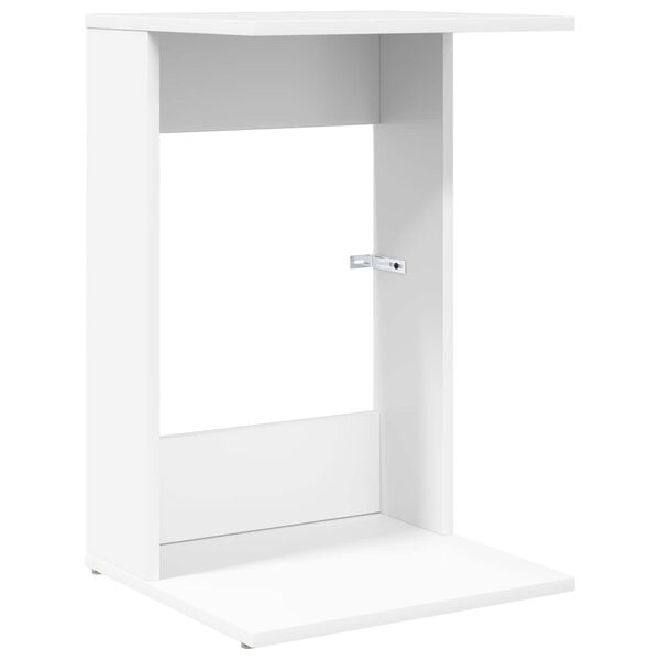 vidaXL Table d'appoint Blanc 40 x 38 x 62,5 cm Bois d'ing&eacute;nierie