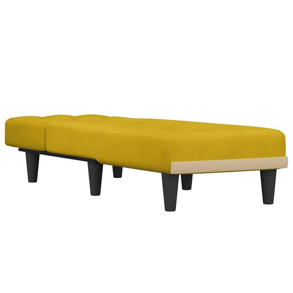 vidaXL Chaise longue jaune velours