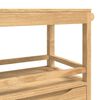 vidaXL Chariot de cuisine FLORO Cire marron 72,5 x 45 x 80 cm