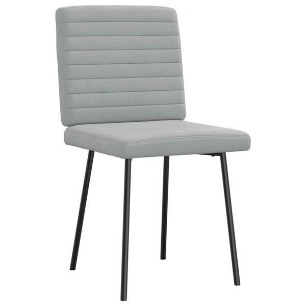 vidaXL Chaises à manger lot de 4 Gris clair Velours