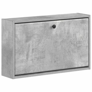 vidaXL Cabinet &agrave; chaussures mural BREDA 71 x 17 x 43 cm Gris b&eacute;ton