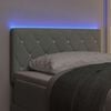 vidaXL Tête de lit LED avec tête de lit Gris clair 80 cm Polyester