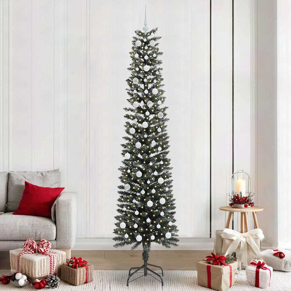 vidaXL Sapin de No&euml;l artificiel Vert 240 cm PVC, plastique et acier