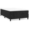 vidaXL Sommier &agrave; lattes de lit avec matelas Noir 120x200 cm Velours
