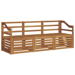 vidaXL Ensembles de canap&eacute;s 3 pcs Naturel Bois d'Acacia Massif