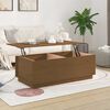 vidaXL Table basse Marron miel 100x50x35 cm Bois massif de pin