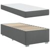 vidaXL Cadre de lit avec matelas Gris fonc&eacute; 90 x 190 cm tissu